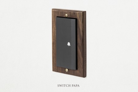 switchpapa黑胡桃木框 適用Glatima-WTGF5401H電鈴開關