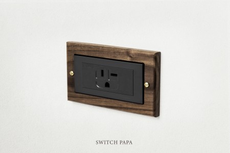 switchpapa黑胡桃木框 適用Glatima-WTGF3620H 20A冷氣專插