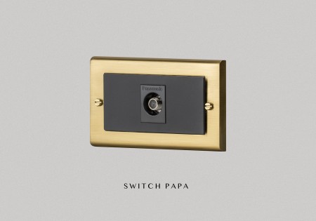 switchpapa鋅合金銅金框 適用Glatima WTGF 中繼用弱電單電視