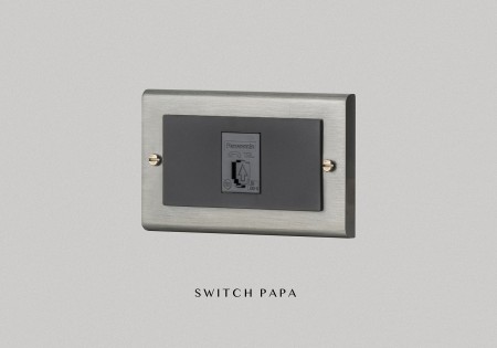 switchpapa鋅合金鈦銀框 適用Glatima WTGF 2164H弱電單電話