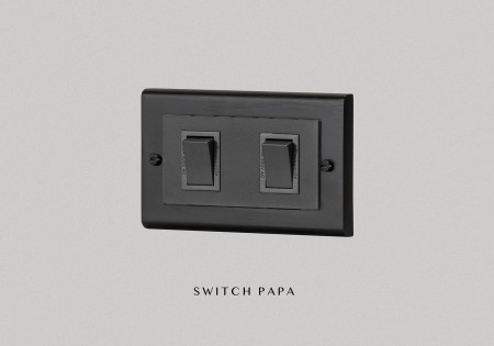 switchpapa鋅合金曜黑框 適用Glatima日式指撥3開