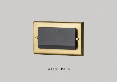 switchpapa鋅合金銅金框 適用Glatima WTGF5154四路螢光1開