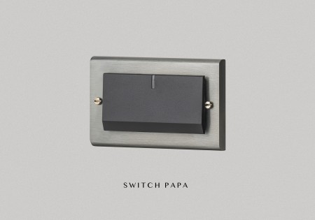 switchpapa鋅合金鈦銀框 適用Glatima WTGF5154四路螢光1開