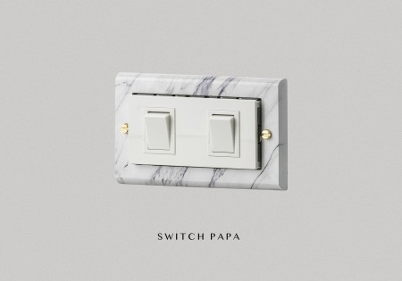 switchpapa大理石紋框 適用日式指撥2開