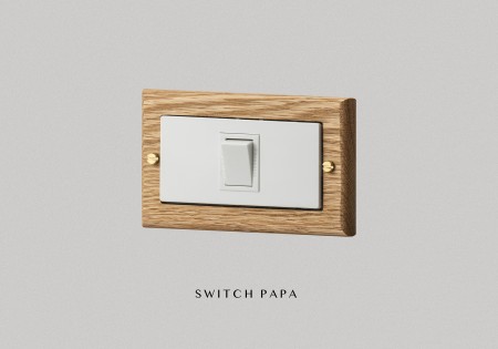 switchpapa紅橡木框 日式指撥1開