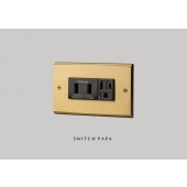 黃銅面板雙槽USB加插座