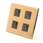 黃銅面板日式方形指撥4開（內有點選搭配選項）