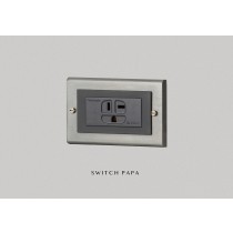 switchpapa鋅合金鈦銀框 適用Glatima WTGF3620H20Ａ冷氣插座