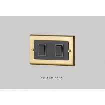 switchpapa鋅合金銅金框 適用Glatima WTGF5002-2指撥2開