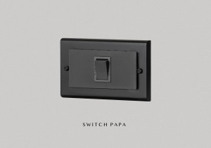 switchpapa鋅合金曜黑框 適用Glatima日式指撥1開