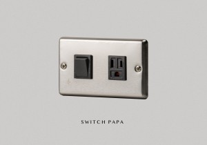 switchpapa不鏽鋼蓋板日式指撥1開附接地1插
