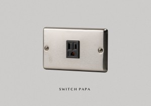 switchpapa不鏽鋼面板 日式1101H附接地單插