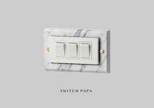 switchpapa大理石紋框 適用日式指撥3開