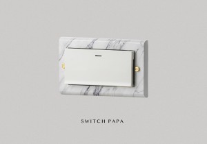 switchpapa大理石紋框 適用Risna螢光1開