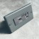 鐵灰砂面板單槽USB加插座